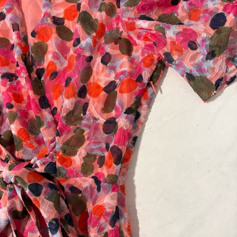 Tanya Taylor Blair’s Pink Floral Midi Dress Size 6 Party Formal Travel Vacation - Picture 6 of 8
